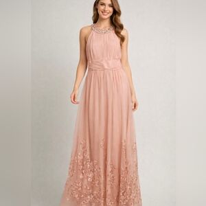 Jessica Howard Peach Embellished Dress